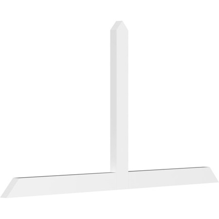 Ekena Millwork Portland Architectural Grade PVC Gable Bracket, 72"W x 39"H x 2"D x 4"F, 13/12 Pitch GBP072X39X0204POR00